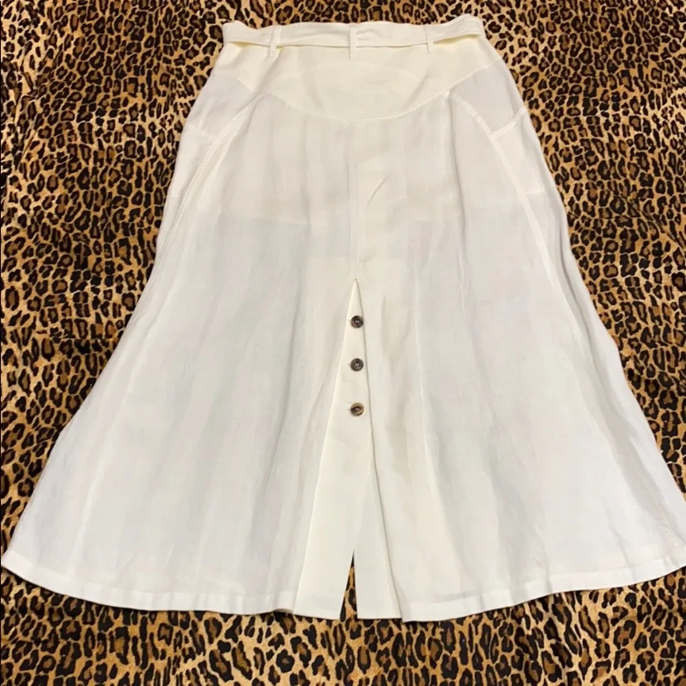 STRENESSE ICONIC IVORY LINEN MAXI SKIRT NWOT 8 - Picture 5 of 8